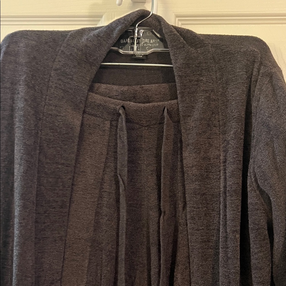 Barefoot Dreams Dark Gray Open Cardigan